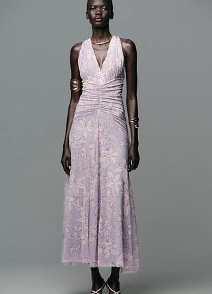 Довга жіноча фіолетова zara bew