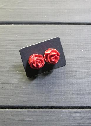 Серьги гвоздики розочки