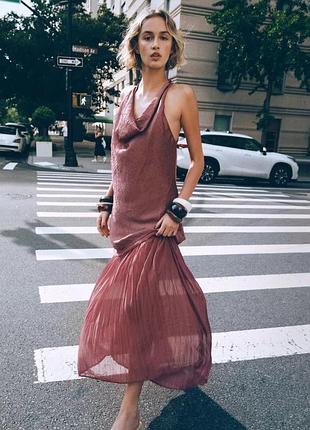 Сукня жіноча рожева комбінована zara new