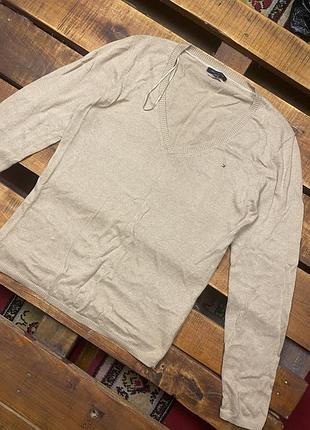 Женская кофта (джемпер) tommy hilfiger (томми хилфигер хлрр идеал оригинал бежевая)