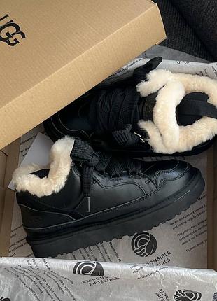 Шкіряні уггі унісекс ugg lowmel sneaker leather black