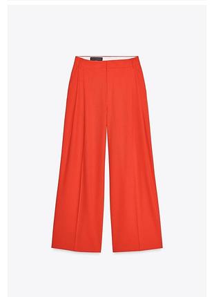Брюки широкие морковные zara