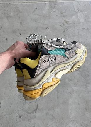 Рідкіснаі лімітовані преміальні кросівки balenciaga gucci triple s haker project у стилі опіум ugly shoes масивне взуття