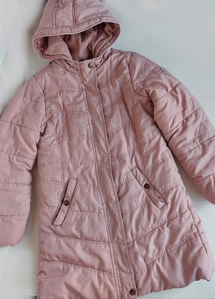 Осеннее пальто демисезонная куртка на 9 -10 лет,134-140 теплая деми курточка