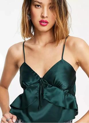 Топ, майка женский topshop изумрудные размеры: m, l, xl, xxl