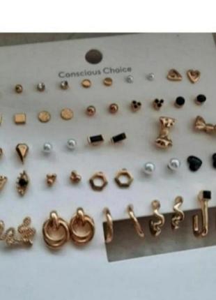 Серьги, пусеты h&amp;м. бижутерия привезла австрей прикупающие парытпар по 80 грн