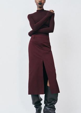 Юбка zara міді юбка zara