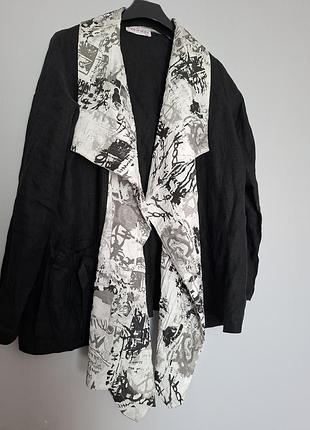 Льняной кардиган накидка