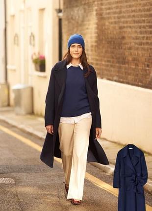 Пальто wool blend wrap uniqlo