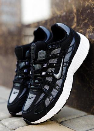 Nike p-6000 • black white •