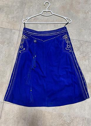 Roberto cavalli юбка замшевая 38 размер