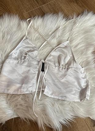 Топ в стилі білизни атласний шовковий