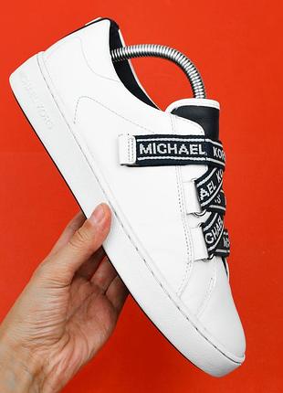Брендові оригінальні білі шкіряні кеди michael kors 25.5 см