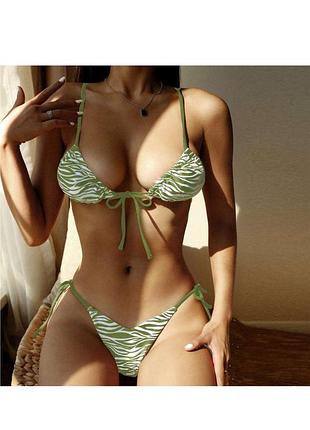 Купальник shein zebra print bikini
