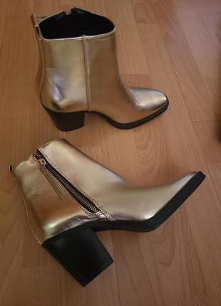 ❗️❗️❗️жіночі золотисті ботильйони even&ood р. 37