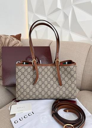 Кожаная женская вместительная сумка шоппер шоппер