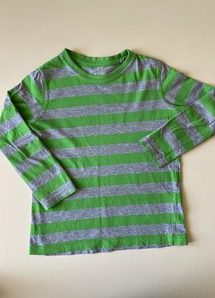 Лонгслів у смужку лонг для хлопчика тонка кофта футболка з довгим рукавом 110 реглан