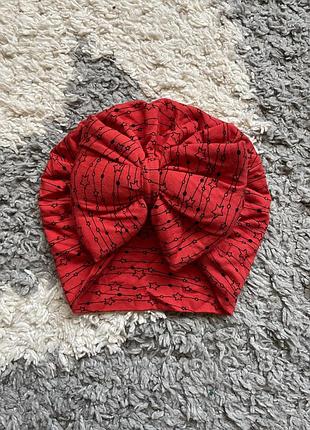 Шапочка-тюрбан з бантиком