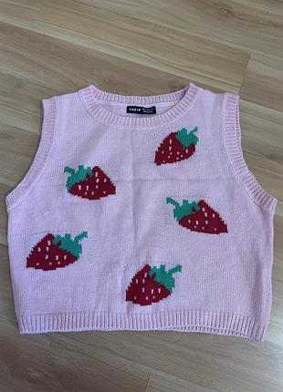 Укорочена жилетка shein