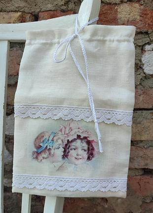 Льняной мешочек 25*20 см