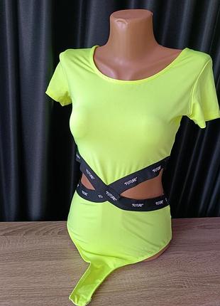 Неоновое боди,яркий боди