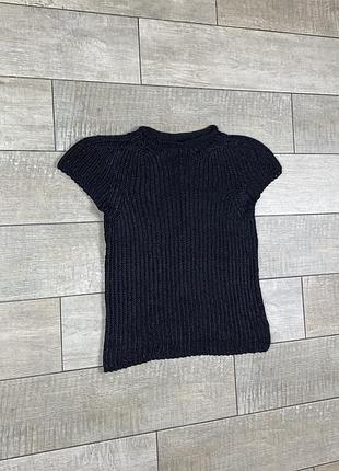 Ralph lauren black label tank top women’s medium metal chain mail knitted футболка топ кольчуга