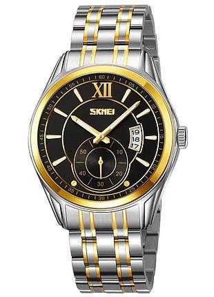 Годинник наручний skmei, gold-black (9319tgdbk)