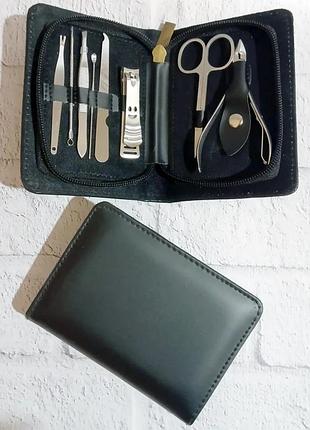 Манікюрний набір 8 інструментів для манікюру та педикюру (71048-3) чорний