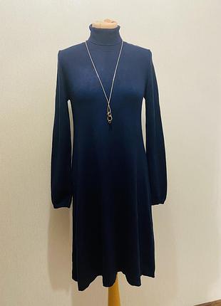 Сукня демісезонна, сукня-гольф з широкою спідницею-дзвоником, трикотажна