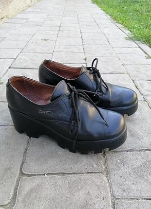 Лоферы/оксфорды на высокой подошве