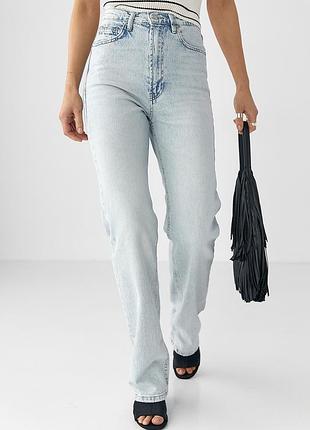Прямі джинси з високою талією
