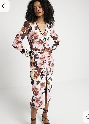 Шикарное миди платье с красивой спинкой из натуральной ткани🌿