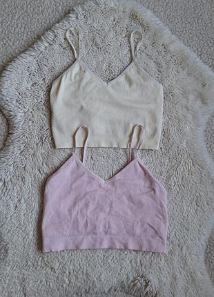 Набір подвійних топів в дрібний рубчик