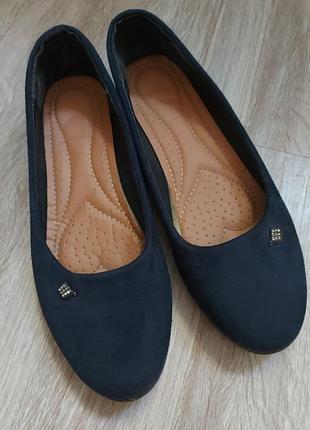 Балетки женские темно-синие.размер 38, стелька 24 см.