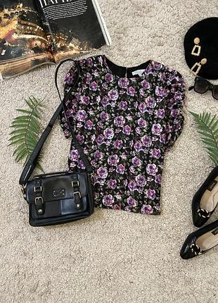 Романтичная блуза в цветочный принт No528max