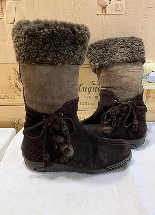 Сапоги зимние замшевые