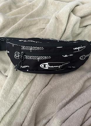 Чоловіча чорна сумка через плече, сумка бананка