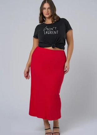 Спідниця міді з розрізами з боків