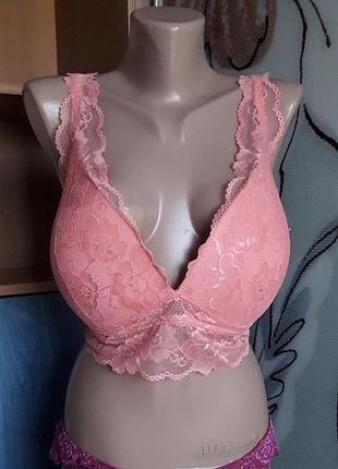 Кружевной бюстгальтер с уплотнённой чашкой, 85-90/е, zeeman