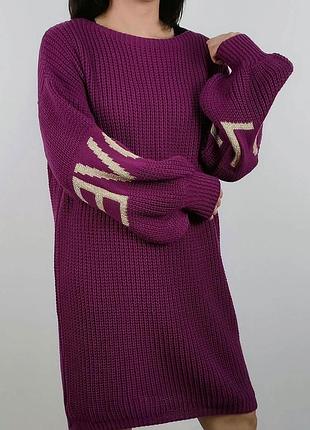 Вязаное платье миди длины (италия).