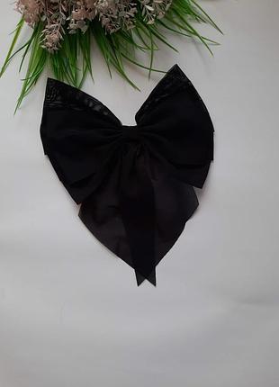 Трендова заколка шифоновий бант брошка