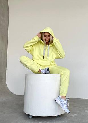 Распродажа 🏷 плотный прогулочный костюм комплект оверсайз худи и штаны на резинке