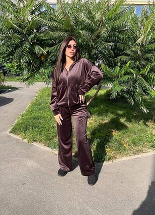 Костюм женский велюровый на каждый день размеры 42-52 разных цветов