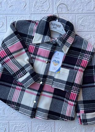 Сорочка для дівчинки тепла в клітинку