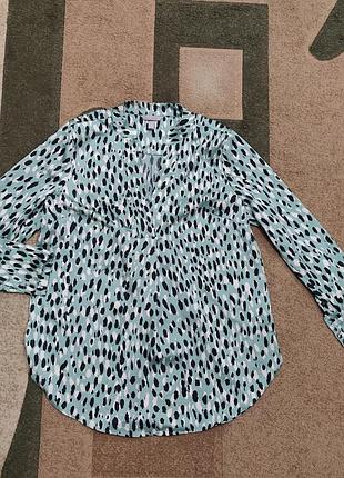 Блуза блузка рубашка женская животный принт л,хл размер 46,48