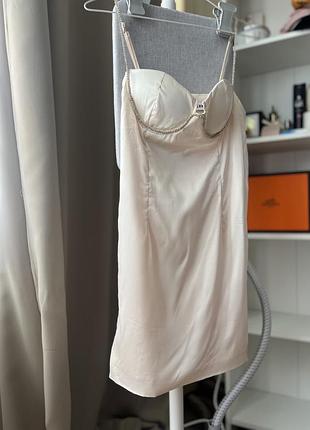 Сукня на бретелях з камінням femme luxe 14 розмір