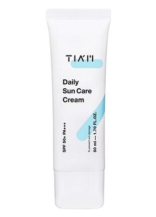 Солнцезащитный крем для сияния кожи tiam daily sun care cream spf50, 50 мл