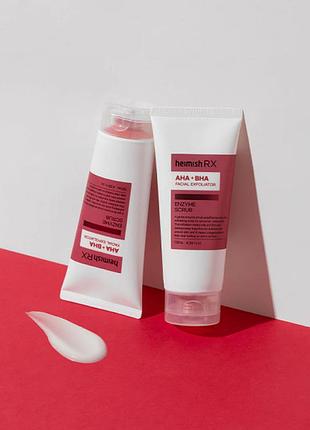 Ніжний пілінг-скатка для обличчя з ензимами heimish rx aha bha enzyme scrub, 130ml