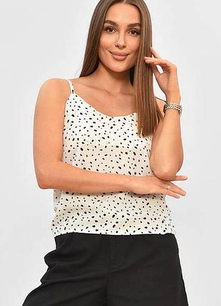 Полупрозрачная блуза топ майка в точку