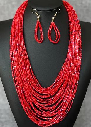 Набір прикрас у етнічному українському стилі